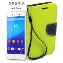 Preklopna Torbica Fancy za Sony Xperia M4 Aqua, Zelena barva