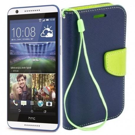 Preklopna Torbica Fancy za HTC Desire 820, Modra barva