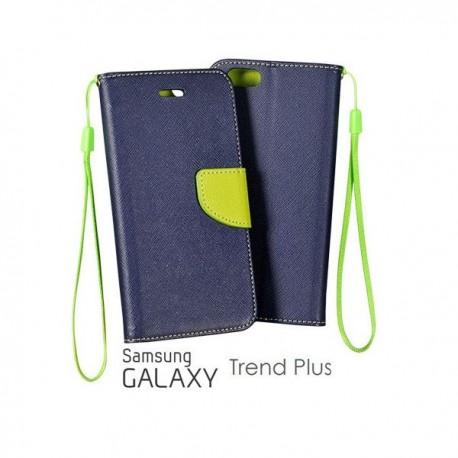 Preklopna Torbica Fancy za Samsung Galaxy S Duos, Galaxy Trend, Modra barva