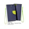 Preklopna Torbica Fancy za Samsung Galaxy S Duos, Galaxy Trend, Modra barva