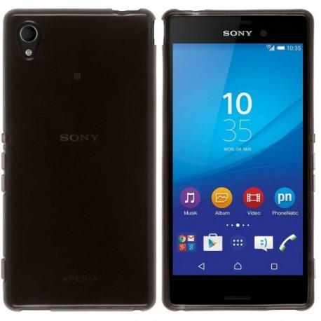Silikon etui za Sony Xperia M4 Aqua +Folija ekrana, Transparent temna