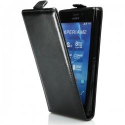 Preklopna Torbica za Sony Xperia M2 Aqua, črne barve