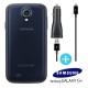 Original Pokrovček za Samsung Galaxy S4 +Avtopolnilec, temno modra barva