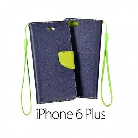 Preklopna Torbica Fancy za Apple iPhone 6 Plus, Modra barva