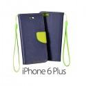 Preklopna Torbica Fancy za Apple iPhone 6 Plus, Modra barva