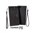 Preklopna Torbica Fancy za Huawei Ascend P8, Črna barva