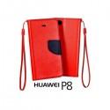 Preklopna Torbica Fancy za Huawei Ascend P8, Rdeča barva