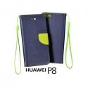 Preklopna Torbica Fancy za Huawei Ascend P8, Modra barva