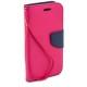 Preklopna Torbica Fancy za LG Leon, Pink barva