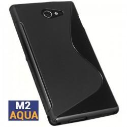 Silikon etui S za Sony Xperia M2 Aqua, Črna barva