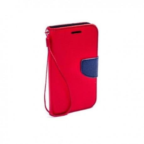 Preklopna Torbica Fancy za Microsoft Lumia 532 Dual, Rdeča barva
