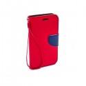Preklopna Torbica Fancy za Microsoft Lumia 532 Dual, Rdeča barva
