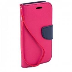 Preklopna Torbica Fancy za LG F60, Pink barva