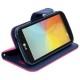 Preklopna Torbica Fancy za LG F60, Pink barva