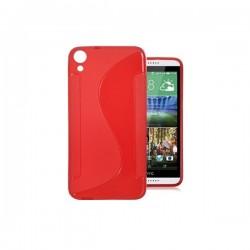 Silikon etui S za HTC Desire 820, Rdeča barva +folija zaslona