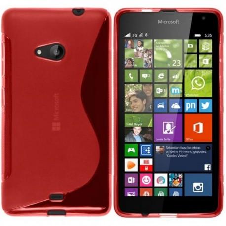 Silikon etui S za Microsoft Lumia 535, Rdeča barva +folija zaslona