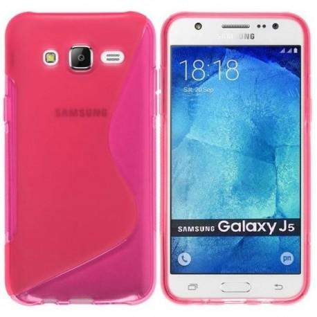 Silikon etui S za Samsung Galaxy J5, Pink barva