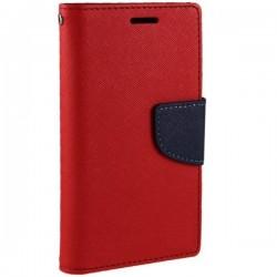 Preklopna Torbica Fancy za Sony Xperia Z5, Rdeča barva