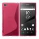 Silikon etui S za Sony Xperia Z5 Compact +zaščitna folija zaslona, Pink barva
