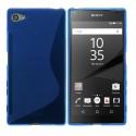 Silikon etui S za Sony Xperia Z5 Compact +zaščitna folija zaslona, Modra barva
