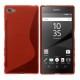 Silikon etui S za Sony Xperia Z5 Compact +zaščitna folija zaslona, Rdeča barva