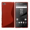 Silikon etui S za Sony Xperia Z5 Compact +zaščitna folija zaslona, Rdeča barva