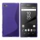 Silikon etui S za Sony Xperia Z5 Compact +zaščitna folija zaslona, Vijola barva
