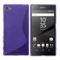 Silikon etui S za Sony Xperia Z5 Compact +zaščitna folija zaslona, Vijola barva