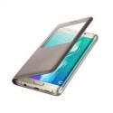Preklopna torbica "window" za Samsung Galaxy S6 Edge Plus, Zlata barva