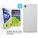 Silikonski etui za Sony Xperia Z5 Compact +Zaščitno steklo X-ONE