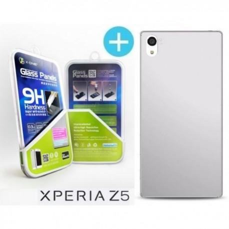 Silikonski etui za Sony Xperia Z5 +Zaščitno steklo X-ONE