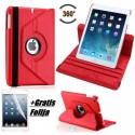 Torbica za Apple iPad Air, Vrtljiva, Rdeča barva +Gratis folija