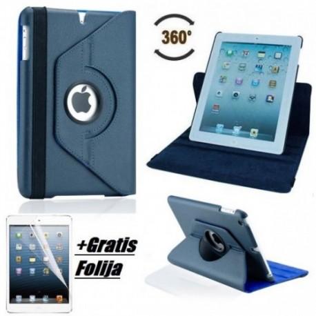 Torbica za Apple iPad Air, Vrtljiva, Modra barva +Gratis folija