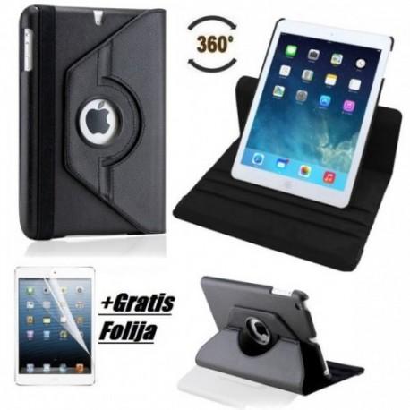 Torbica za Apple iPad Air, Vrtljiva, Črna barva +Gratis folija