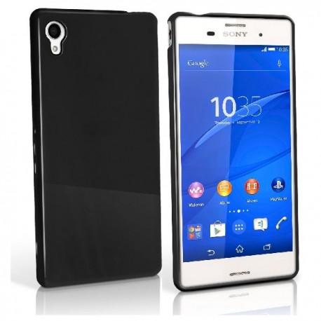 Silikon etui za Sony Xperia M4 Aqua 0,5mm, Črna barva +folija zaslona