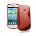 Silikon etui S za Samsung Galaxy S3 Mini +zaščitna folija zaslona, Rdeča barva