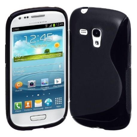 Silikon etui S za Samsung Galaxy S3 Mini +zaščitna folija zaslona, Črna barva