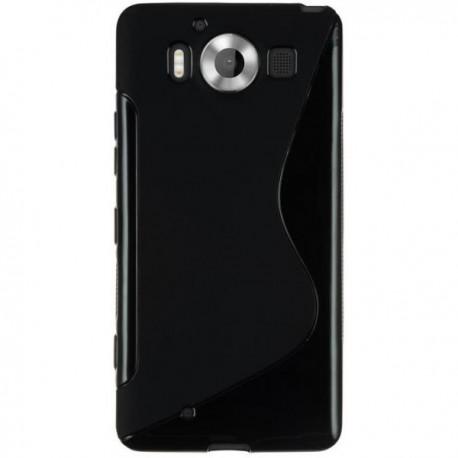 Silikon etui S za Microsoft Lumia 950 +zaščitna folija zaslona, Črna barva