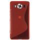 Silikon etui S za Microsoft Lumia 950 +zaščitna folija zaslona, Rdeča barva