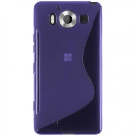 Silikon etui S za Microsoft Lumia 950 +zaščitna folija zaslona, Vijola barva