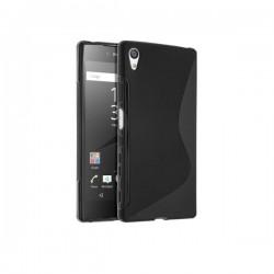 Silikon etui S za Sony Xperia Z5 Premium +zaščitna folija zaslona, Črna barva