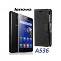 Preklopna Torbica "Fancy" za Lenovo A536, Črna barva