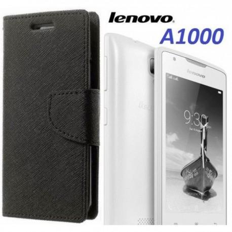 Preklopna Torbica "Fancy" za Lenovo A1000, Črna barva