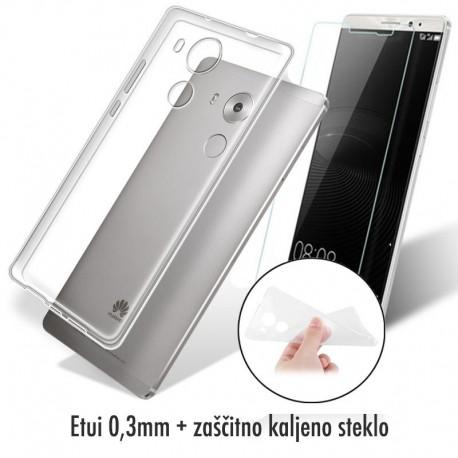 Silikonski etui 0,3mm za Huawei Mate 8, Prozoren+ Zaščitno steklo