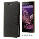 Preklopna Torbica "Fancy" za Sony Xperia M5, Črna barva