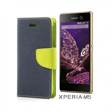 Preklopna Torbica "Fancy" za Sony Xperia M5, Modra barva