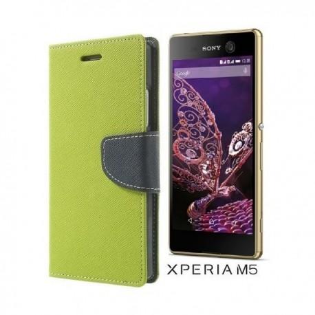 Preklopna Torbica "Fancy" za Sony Xperia M5, Zelena barva