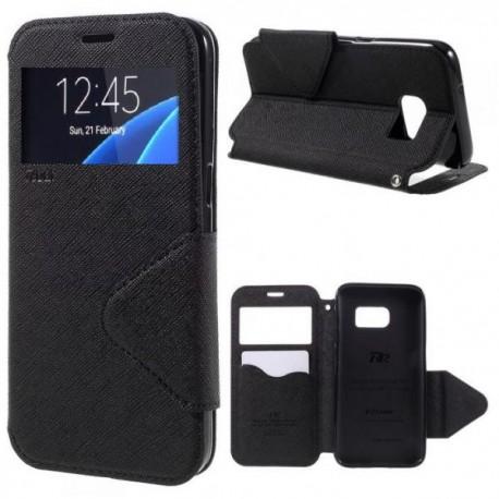 Preklopna torbica "Roar Fancy Diary" za Samsung Galaxy S7 Edge, Črna barva