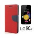 Preklopna Torbica "Fancy" za LG K4, Rdeča barva