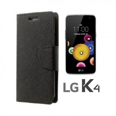 Preklopna Torbica "Fancy" za LG K4, Črna barva